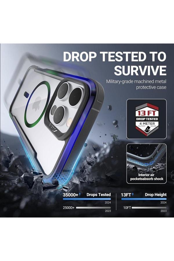 Raptic İphone 16 Pro Uyumlu Kılıf Shield 2.0 Serisi Şeffaf Arka Yüzey Kapak Siyah - Image 1