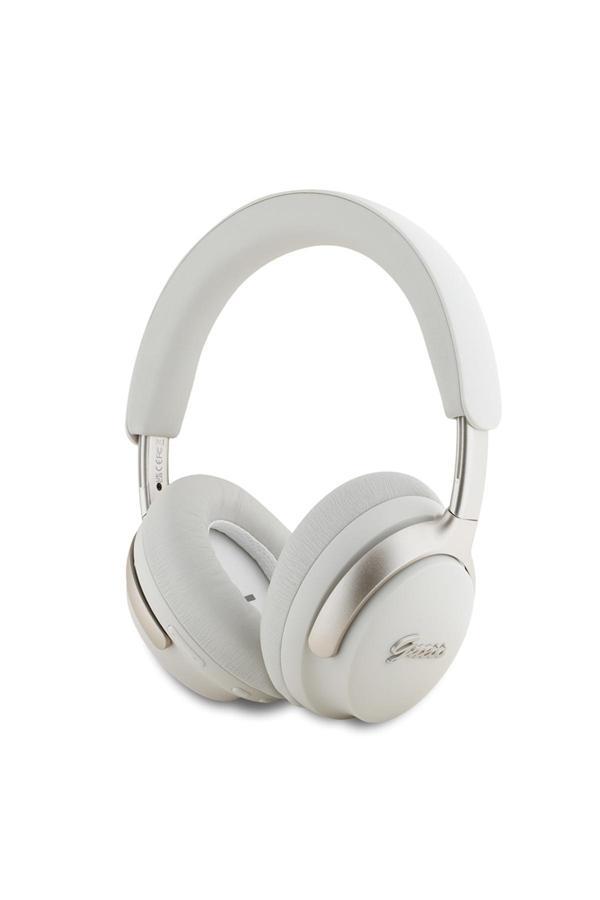 Guess Anc Ve Enc Özellikli Kulak Üstü Bluetooth Kulaklık Lisanslı Metal Yazı Logolu Script Seri Bej - Image 1