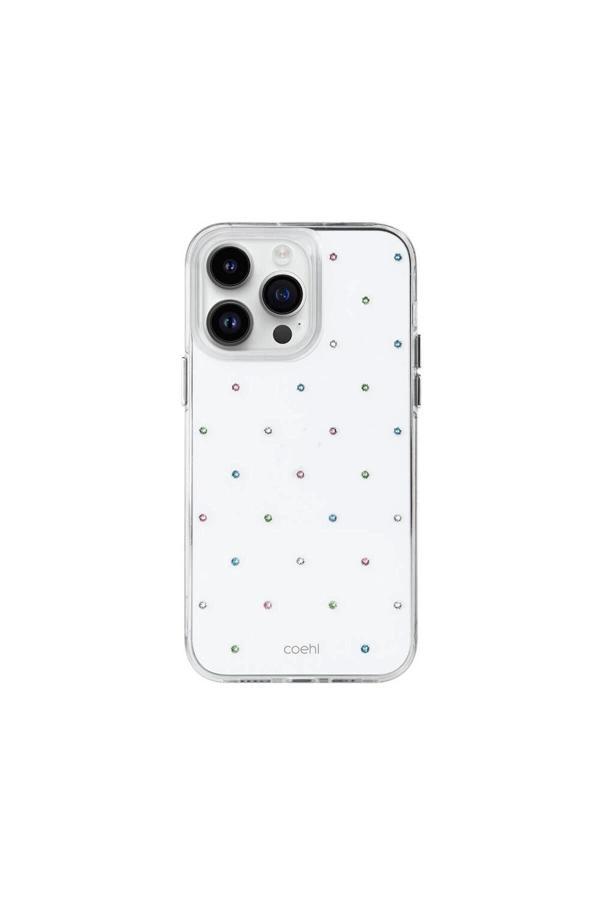 Coehl İphone 14 Pro Max Uyumlu Kılıf Tektaş Desenli Solitaire Kılıf Şeffaf - Image 1
