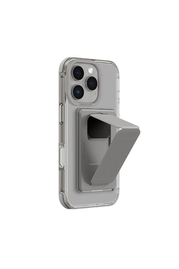 Amazingthing İphone 16 Pro Max Kılıf Magsafe Özellikli Standlı Kartlıklı Set Omni Adventure Seri Gri - Image 1