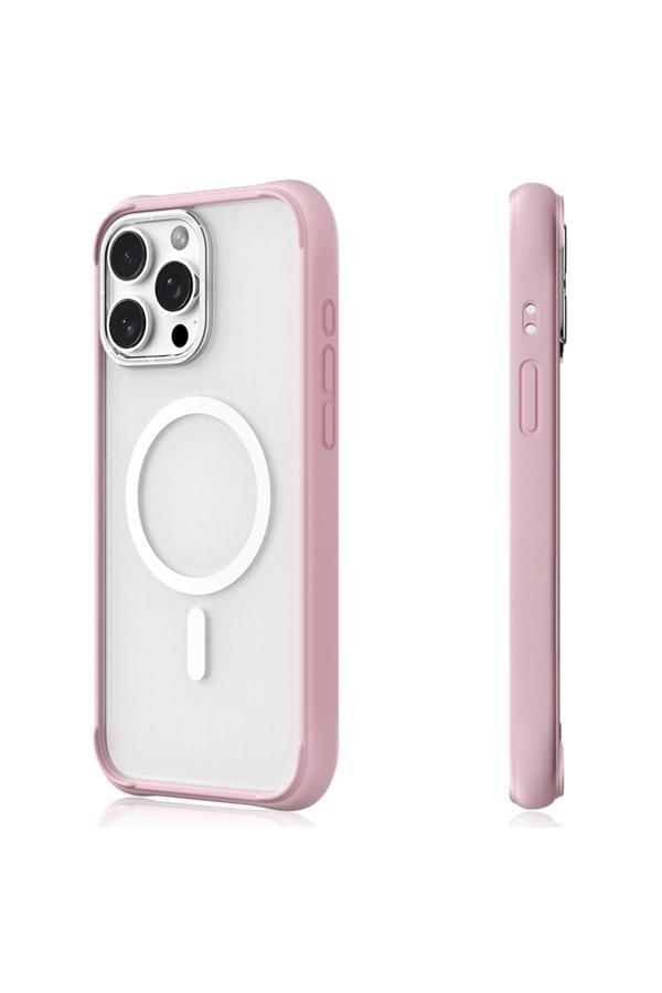 Youngkit İphone 15 Pro Max Kılıf Magsafe Şarj Özellikli Airbagli Youngkit Dynamic 2 Serisi Kapak Pembe - Image 1