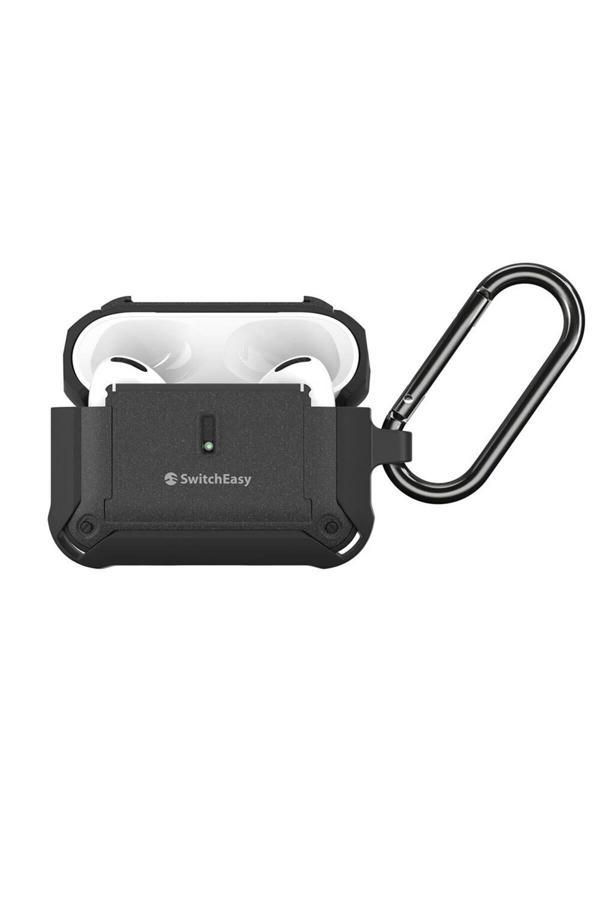 Switcheasy Airpods Pro 2 Uyumlu Kılıf Guardian Tasarımlı Askılı Sağlam Ve Lisanslı-Siyah - Image 1