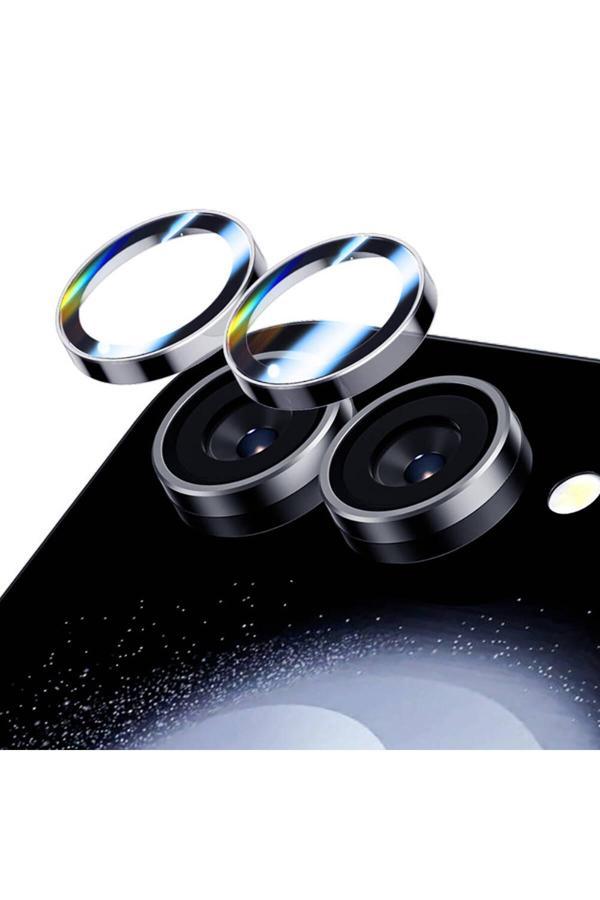 Benks Galaxy Z Flip 6 Uyumlu Benks King Kong Kamera Lens Koruyucu Gümüş - Image 1