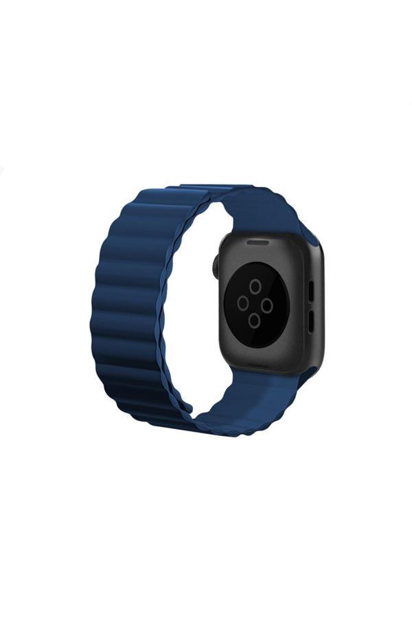 Raptic Watch 10 46Mm Kordon Raptic Magnetik Tak Çıkar Silikon Strap Kayış Lacivert - Image 1