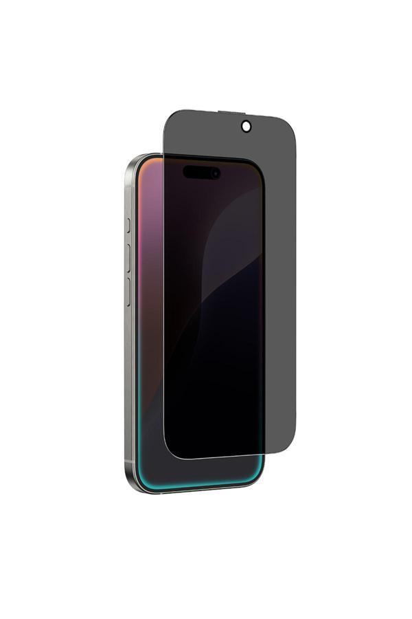 Amazingthing İphone 16 Pro Titan Serisi Privacy Hayalet Temperli Cam Ekran Koruyucu Siyah - Image 1