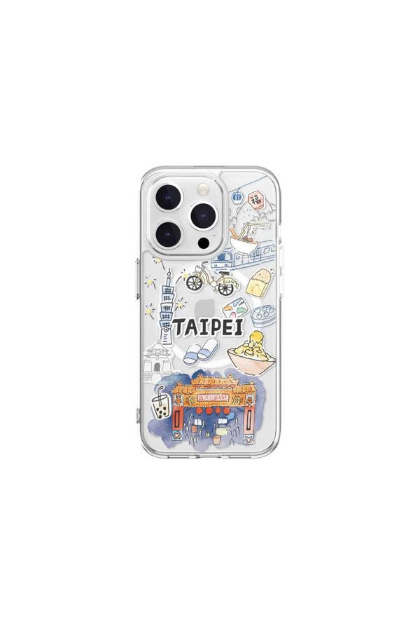 Switcheasy İphone 15 Pro Uyumlu Kılıf Magsafe Şok Önleyicili Şeffaf Lisanslı Switcheasy City-M Taipei Şeffaf - Image 1