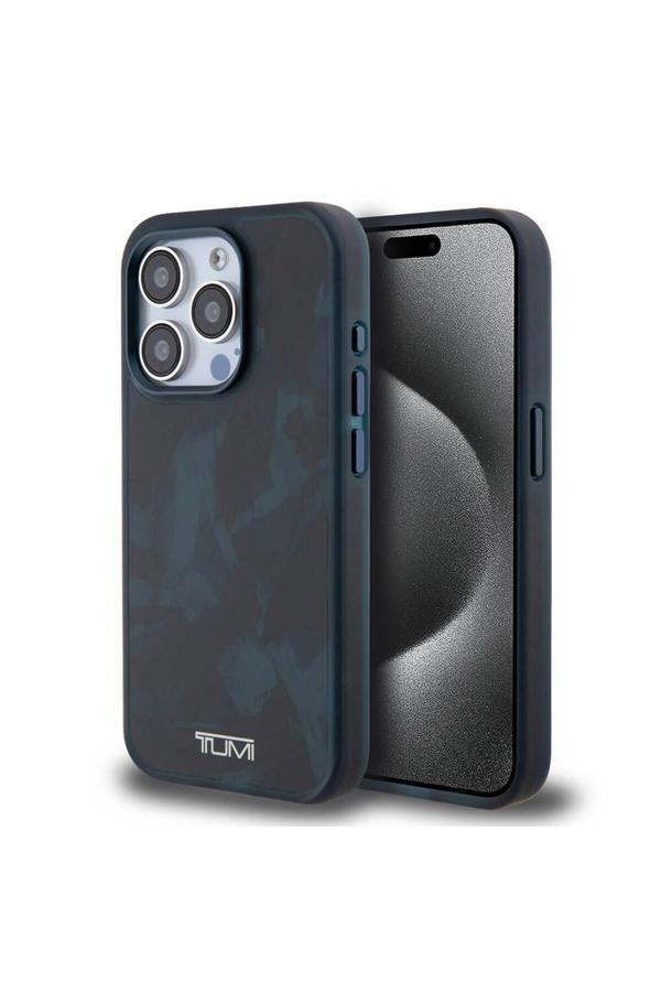 Tumı İphone 15 Pro Uyumlu Kılıf Magsafe Özellikli Buzlanmış Saydam Fırça Kamuflajı Desenli Yeşil - Image 1