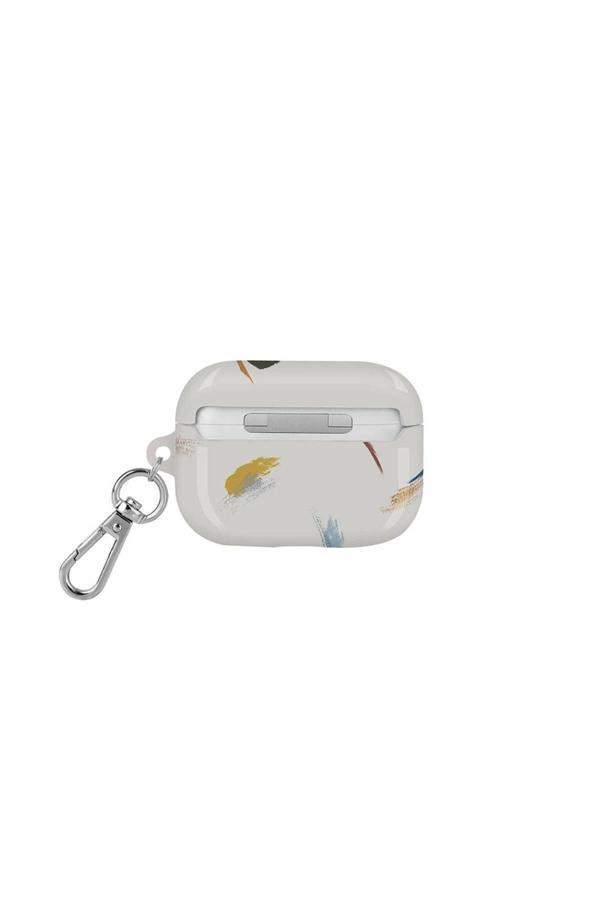 Coehl Airpods Pro Uyumlu Kılıf Fırça Boya Desenli Reverie Kapak Gri - Image 1