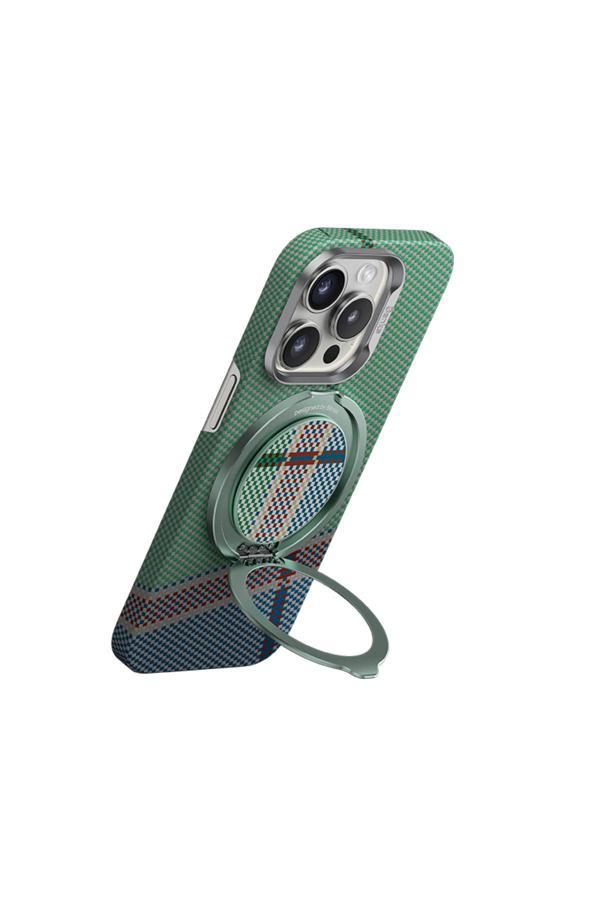 Benks Magnetik Özellikli 360 Dönebilen Passion Green 600D Kevlar Tasarımlı Parmak Ring Stand Yeşil - Image 1