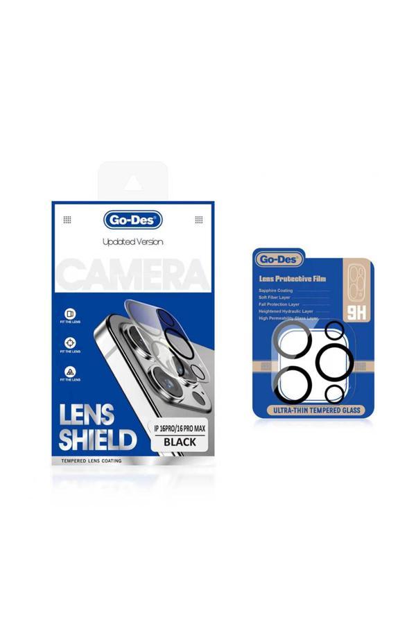 Go-Des İphone 16 Pro Uyumlu Şeffaf Full Koruyucu Lens Go Des Lens Shield Cl-14 Kamera Lens Koruyucu - Image 1