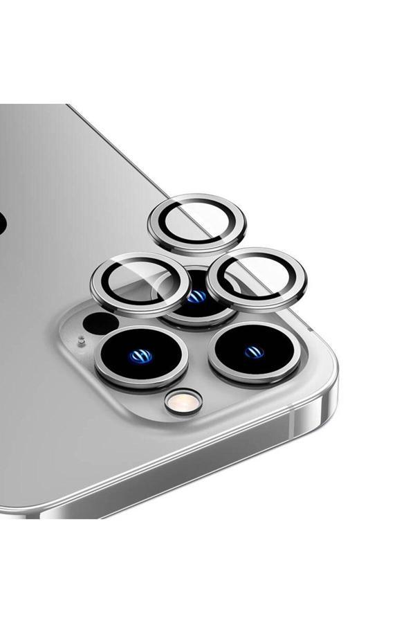 Benks İphone 15 Pro Max Uyumlu Benks Dr Sapphire Kamera Lens Koruyucu Gümüş - Image 1