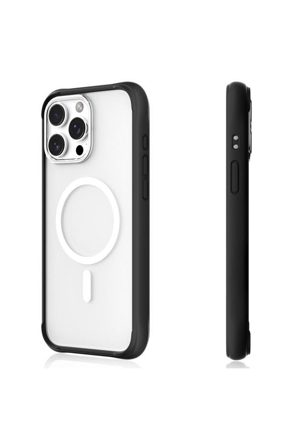 Youngkit İphone 15 Pro Max Kılıf Magsafe Şarj Özellikli Airbagli Youngkit Dynamic 2 Serisi Kapak Siyah - Image 1