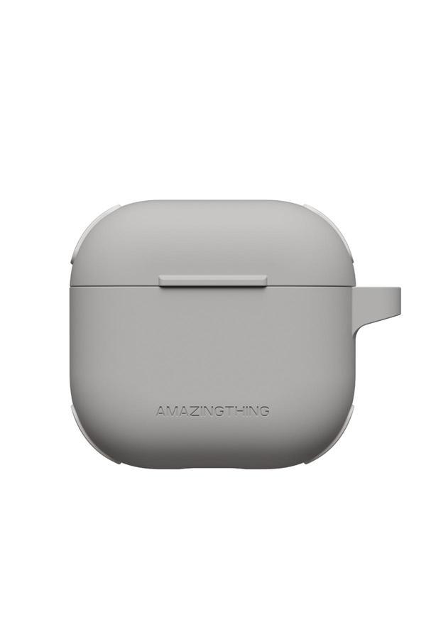 Amazingthing Airpods 4 Kılıf Airbag Köşe Tasarımlı Omni Serisi Silikon Kılıf Gri - Image 1