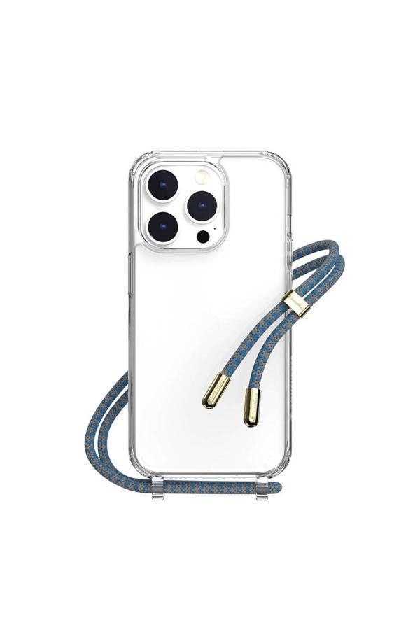 Switcheasy İphone 14 Pro Kılıf Boyun Askılı Şok Önleyicili Şeffaf Lisanslı Play Kapak Lacivert - Image 1