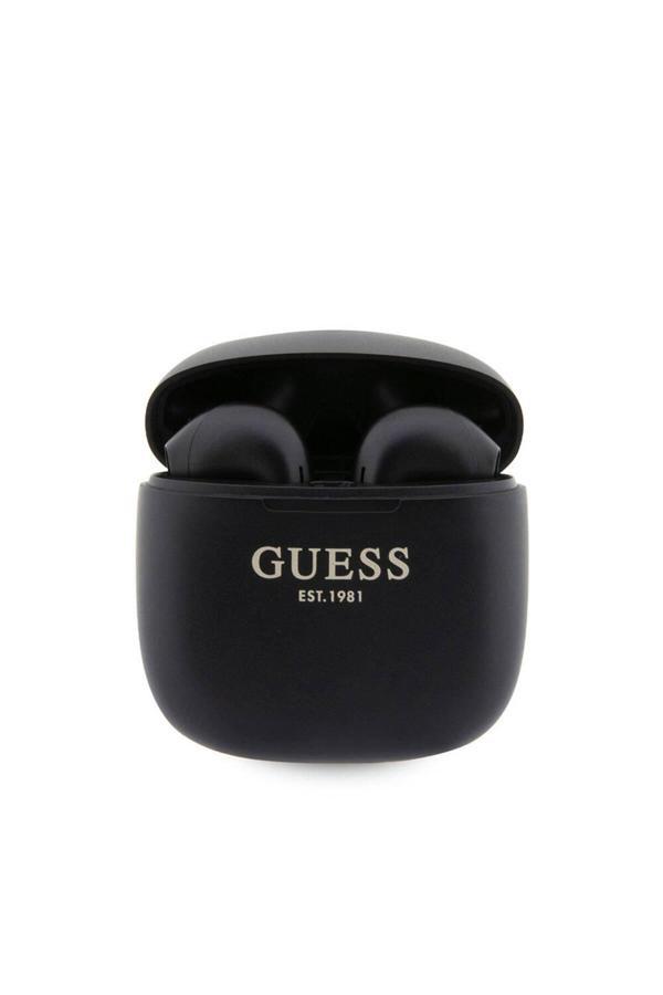 Guess Tws Bluetooth Kulaklık Lisanslı Klasik Est Yazı Logolu Kulak İçi Tasarım Siyah V5.3 - Image 1