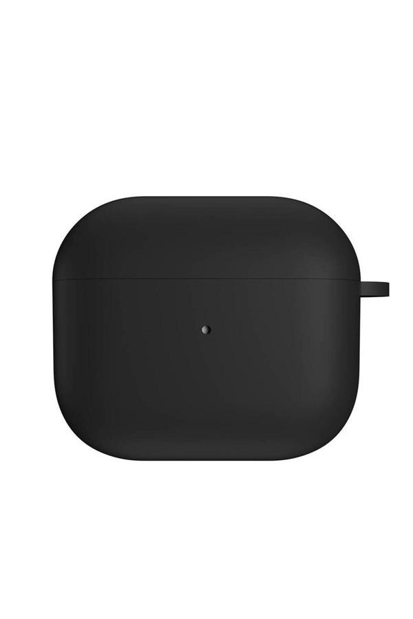 Switcheasy Airpods 3. Nesil Uyumlu Kılıf Yumuşak Likit Silikon Tasarımlı Lisanslı Skin Siyah - Image 1