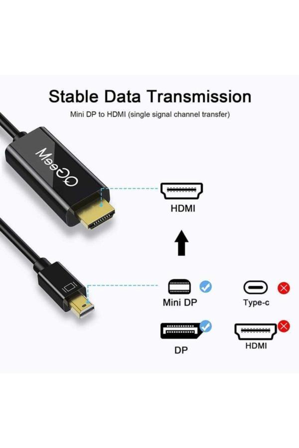 Qgeem Qg-Hd23 Mini Display Port To Hdmı Kablo - Image 1