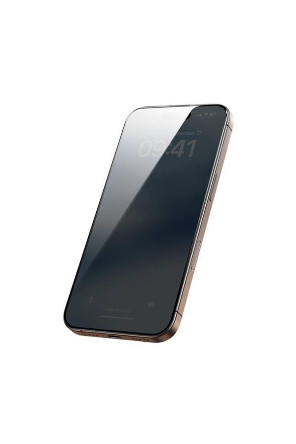 Benks İphone 16 Plus Uyumlu 0.4Mm Privacy Hayalet Ekran Koruyucu Ultra Shield Uygulama Aparatlı - Image 1