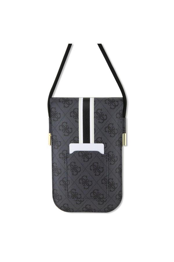 Guess Lisanslı Kadın Omuz Çantası 4G Desenli Askılı Mıknatıs Kapamalı Günlük Çanta Siyah - Image 1