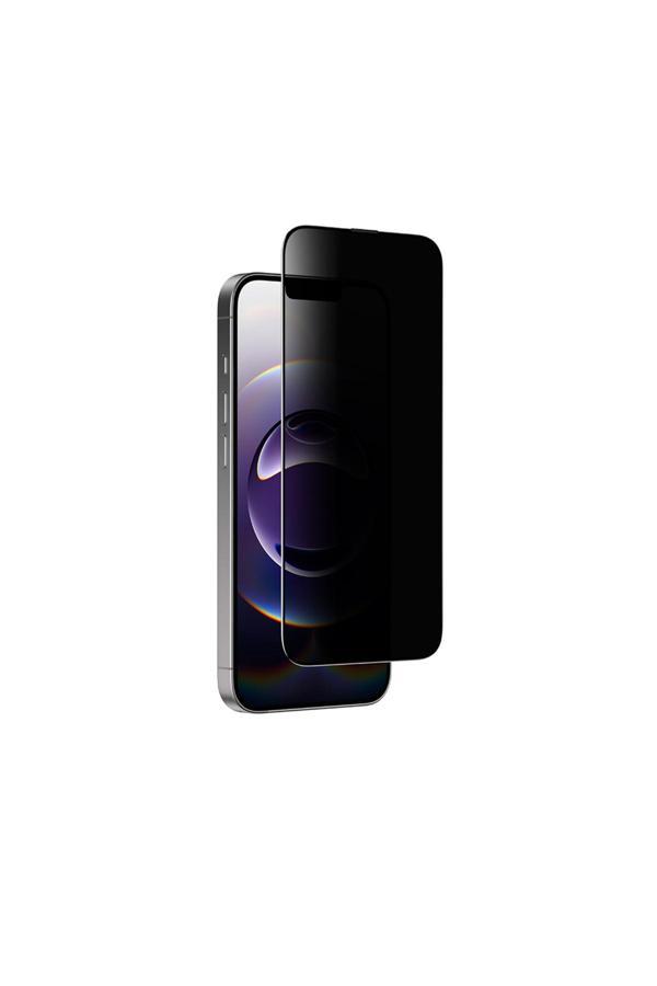 Amazingthing İphone 16E Titan Serisi Privacy Hayalet Temperli Cam Ekran Koruyucu Siyah - Image 1