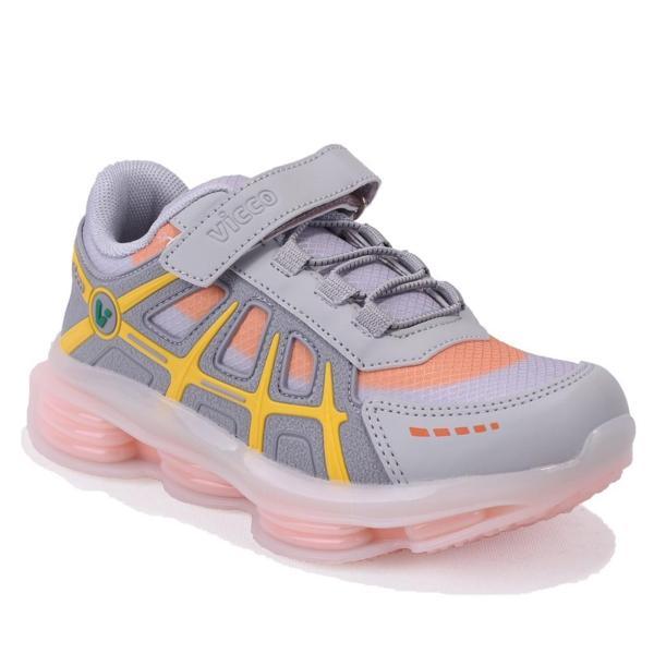 Vicco Kontra 346F25K249 Gri Ortopedik Kız Çocuk Spor Ayakkabı - Image 1