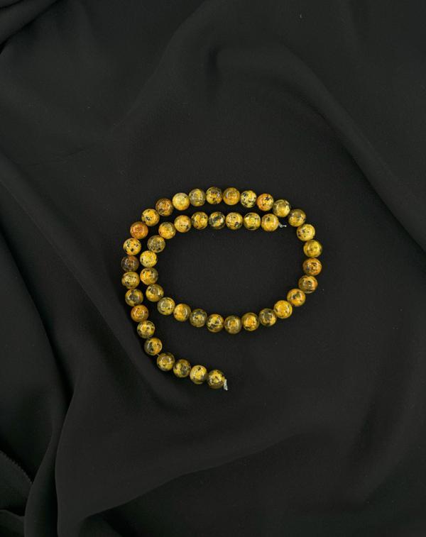 SARI JASPER DÜZ KESİM DOĞALTAŞ 8 MM DİZİ - Image 1