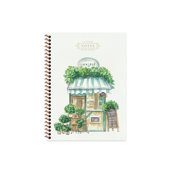 Keskin 16,5*22,5 Çizgili Karton Kapak La Plume Shop Defter - Yeşil - Image 1