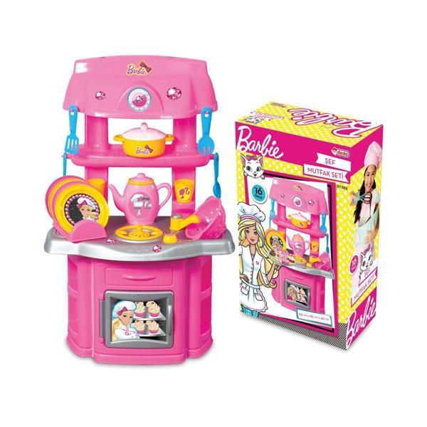 Eğlenceli Oyuncak 01503 Dede, Barbie Şef Mutfak Seti Kız Erkek Çocuk Eğitici - Image 1