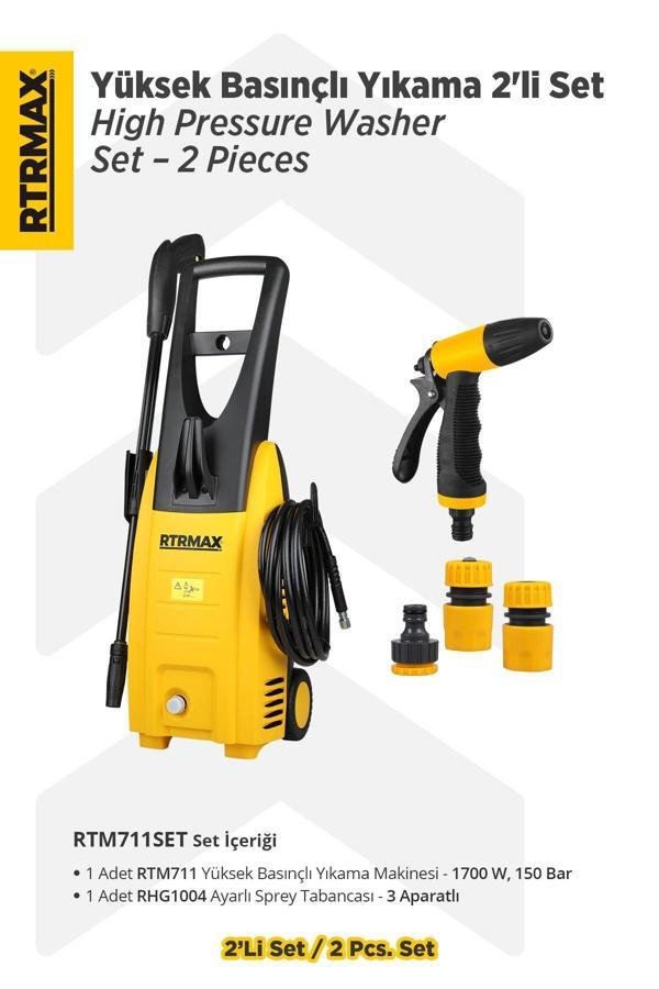 RTM711SET Yüksek Basınçlı Yıkama 2'li Set - Sprey Tabancası - Image 1