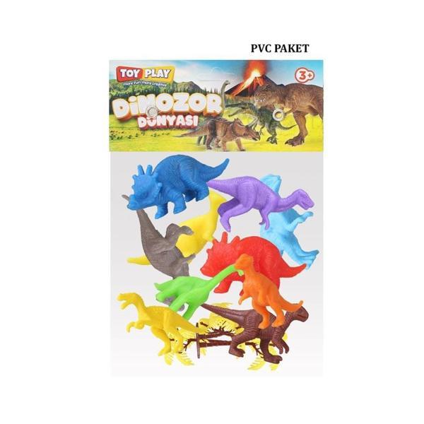 Eğitici Oyuncak 683 Toy Play 12 Parça Renkli Mini Dinozor Figür Seti 4-6cm Kız Erkek Çocuk Eğiticil - Image 1