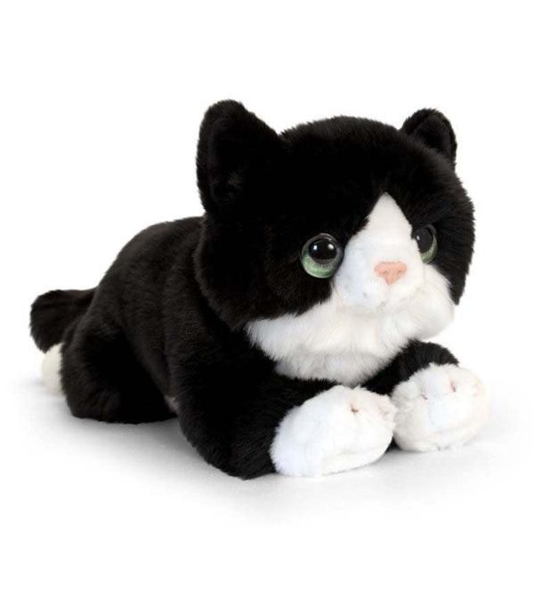 Eğitici Oyuncak Peluş Siyah Kedi 25cm Kız Erkek Çocuk Eğitici - Image 1