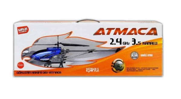 Eğitici Oyuncak Uzaktan Kumandalı Şarjlı Kırmızı Atmaca Helikopter Kız Erkek Çocuk Eğitici Eğiti - Image 1