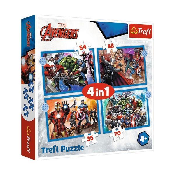 Eğitici Oyuncak PUZZLE-34385 Disney Princess 4IN1 Puzzle Kız Erkek Çocuk Eğitici - Image 1