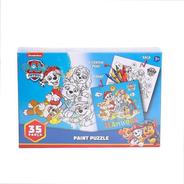 Eğitici Oyuncak PW7930 Paw Patrol Boyamalı Puzzle Kız Erkek Çocuk Eğitici - Image 1