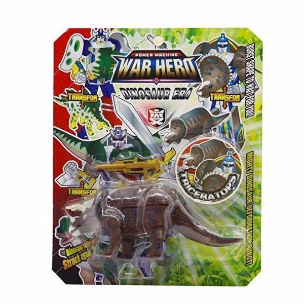 Eğitici Oyuncak Robota Dönüşen Savaşçı Dinozor Triceratops Kız Erkek Çocuk Eğitici Eğitici Oyunc - Image 1