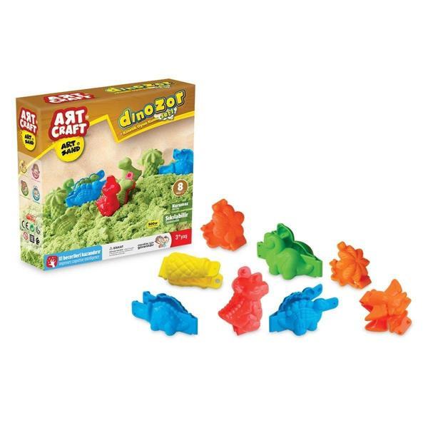 Eğlenceli Oyuncak 03613 Dede, Artsand Dinozor Kum Seti 500 gr / +3 yaş Kız Erkek Çocuk Eğitici Eği - Image 1