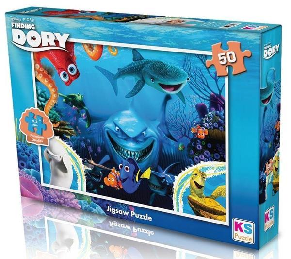 Eğitici Oyuncak KS Puzzle 50 Parça Dory Kız Erkek Çocuk Eğitici - Image 1