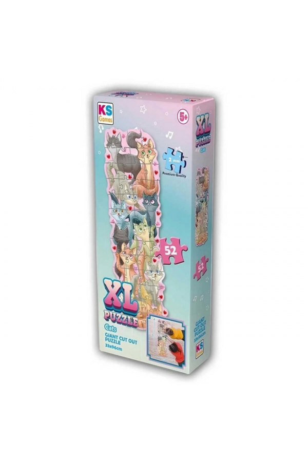 Eğitici Oyuncak KS Puzzle 52 Parça Atlar XL Çerçevesiz Kız Erkek Çocuk Eğiticila - Image 1