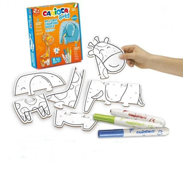 Eğitici Oyuncak Carioca Boyanabilir Hayvanlar Bebek Puzzle Kız Erkek Çocuk Eğitici Eğitici Oyunc - Image 1