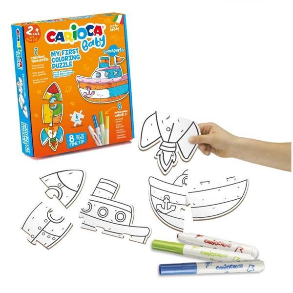 Eğitici Oyuncak Carioca Boyanabilir Taşıtlar Bebek Puzzle Kız Erkek Çocuk Eğitici Eğitici Oyunca - Image 1