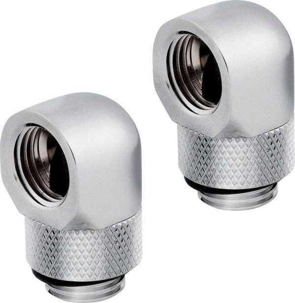 CORSAIR CX-9055008-WW Fitting (adapter),XF Adapter 2-pack (90° Angled rotary; chrome) - Image 1