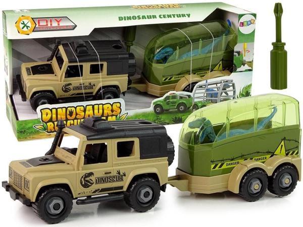 Eğitici Oyuncak Sök Tak Dinozor Taşıyıcı Araç ve Karavan Kız Erkek Çocuk Eğitici - Image 1