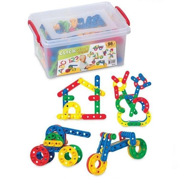 Eğitici Oyuncak Dede Click Clack Puzzle Küçük Boy 96 Parça Kız Erkek Çocuk Eğitici Eğitici Oyunc - Image 1