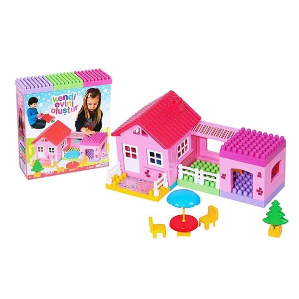 Eğitici Oyuncak Dede Tek Katlı Ev Bloklar Kız Erkek Çocuk Eğitici - Image 1