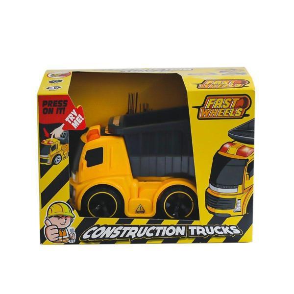 Eğitici Oyuncak ER-241 FAST WHEELS İNŞAAT ARAÇLARI KEPÇELİ KAMYON 12Lİ Kız Erkek Çocuk Eğitici E - Image 1
