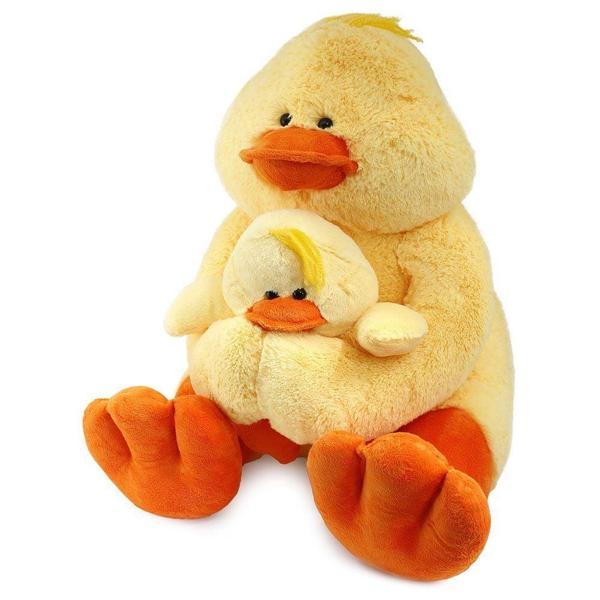 Eğlenceli Oyuncak Peluş Yavrulu Ördek 80cm. Kız Erkek Çocuk Eğitici - Image 1