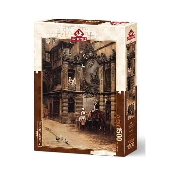 Eğlenceli Oyuncak 5228 Art Puzzle Pembe Ev 1000 Parça Puzzle Kız Erkek Çocuk Eğitici Eğitici Oyunc - Image 1