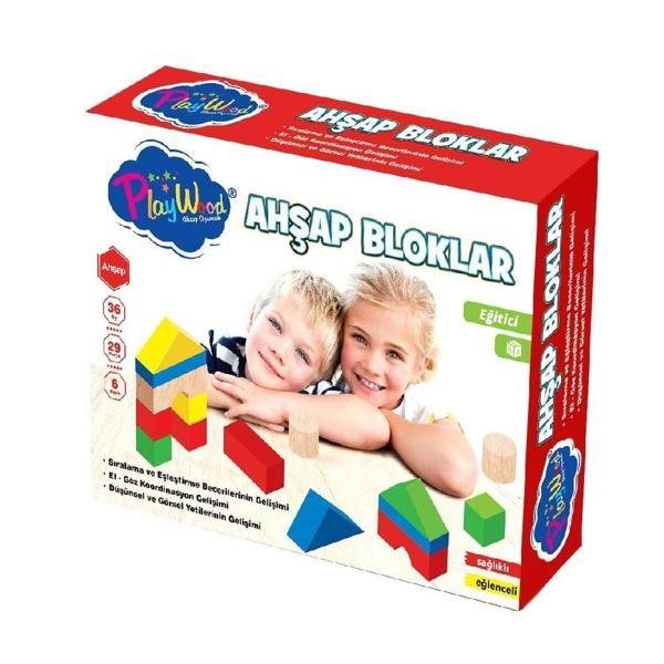 Eğlenceli Oyuncak 29 Parça Ahşap Eğitici Bloklar Doğal Oyuncak Kız Erkek Çocuk Eğitici Eğitici Oyu - Image 1