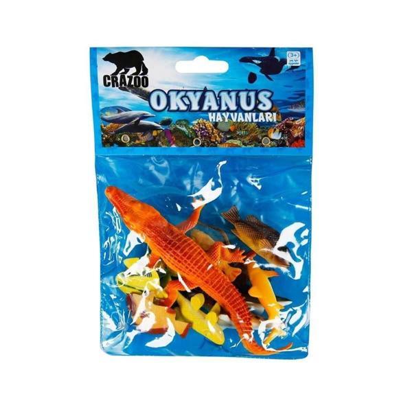Eğitici Oyuncak Okyanus Hayvanları Poşetli Hayvan Oyun Seti Kız Erkek Çocuk Eğitici Eğitici Oyun - Image 1