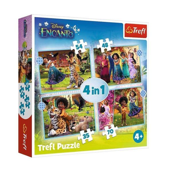 Eğlenceli Oyuncak PUZZLE-34604 Disney 4IN1 Puzzle Kız Erkek Çocuk Eğitici - Image 1